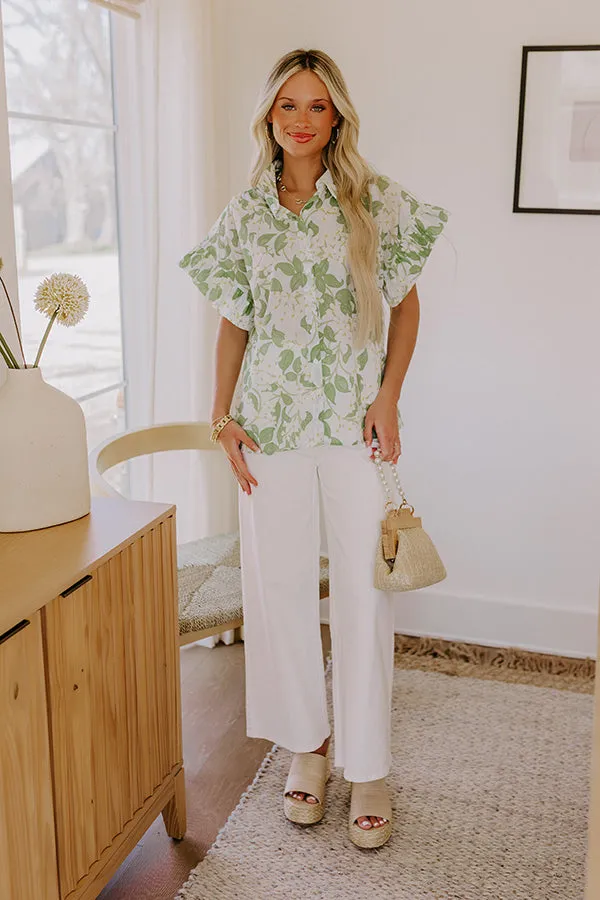 Honeysuckle Fields Floral Button Up sold by Impressions