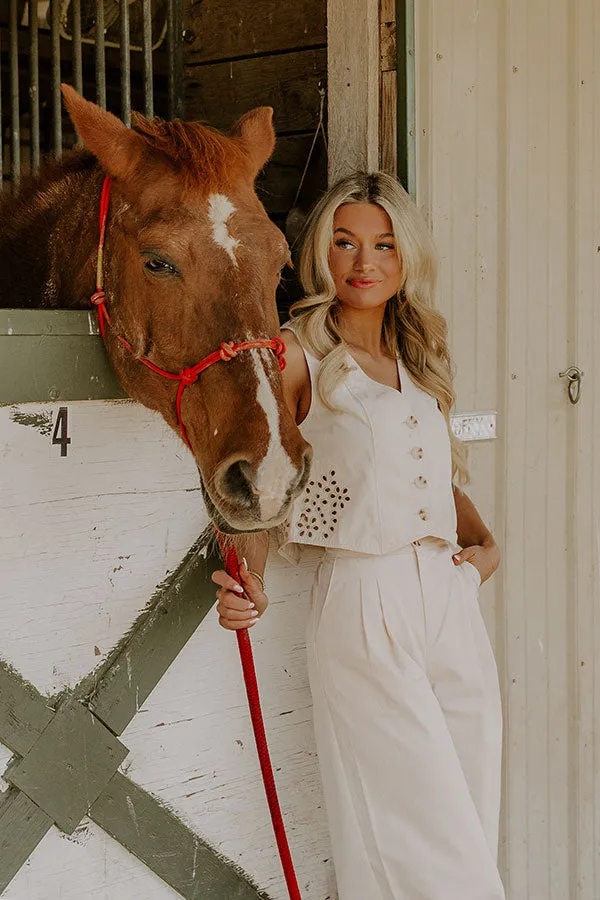 Soho Lifestyle Eyelet Vest Top sold by Impressions
