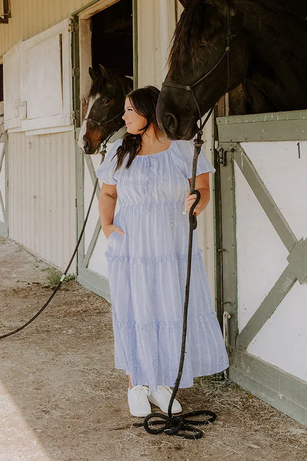 Countryside Meadows Stripe Midi Dress Curves sold by Impressions