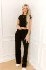 Always On The Go Ribbed Crop Tee in Black sold by Impressions
