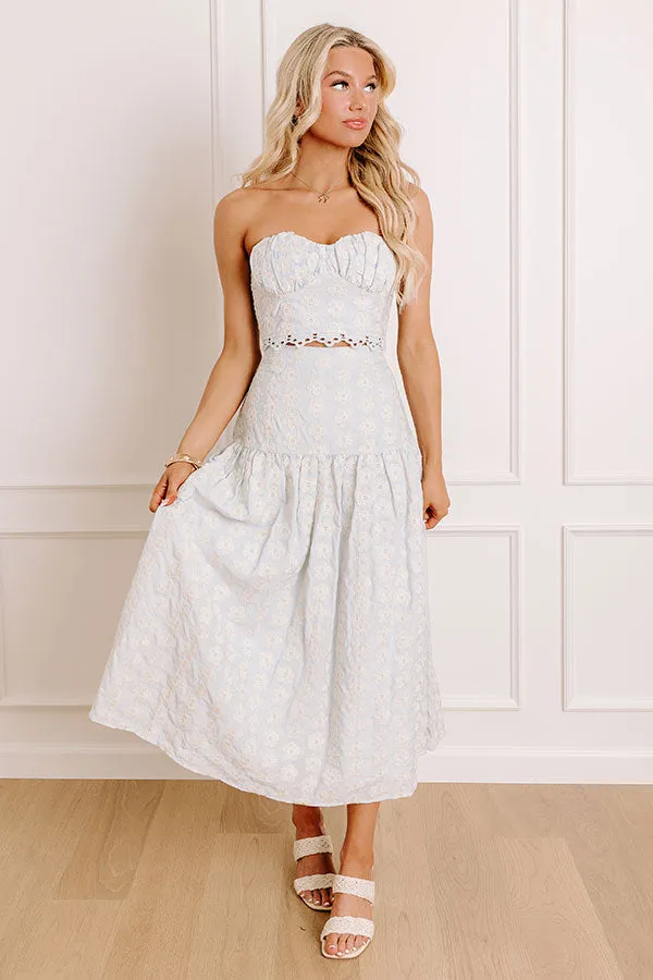 Picking Flowers High Waist Embroidered Midi Skirt sold by Impressions product image thumbnail 5