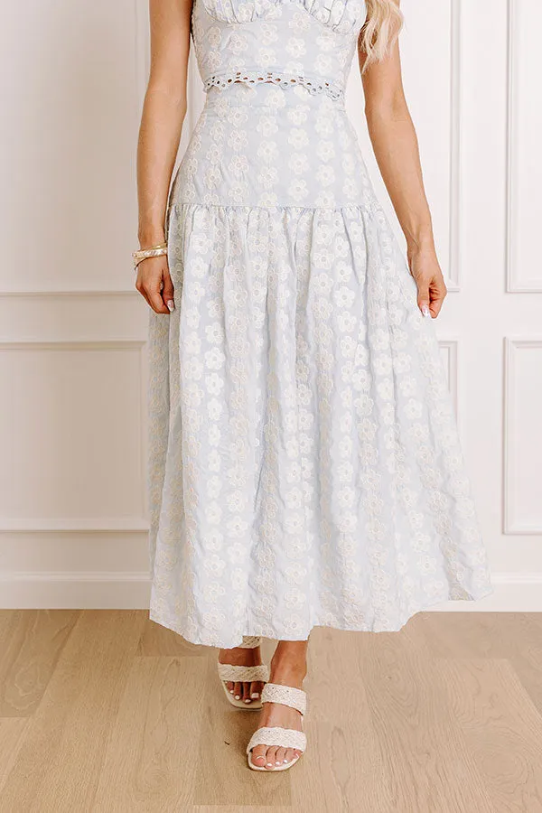 Picking Flowers High Waist Embroidered Midi Skirt sold by Impressions product image thumbnail 2