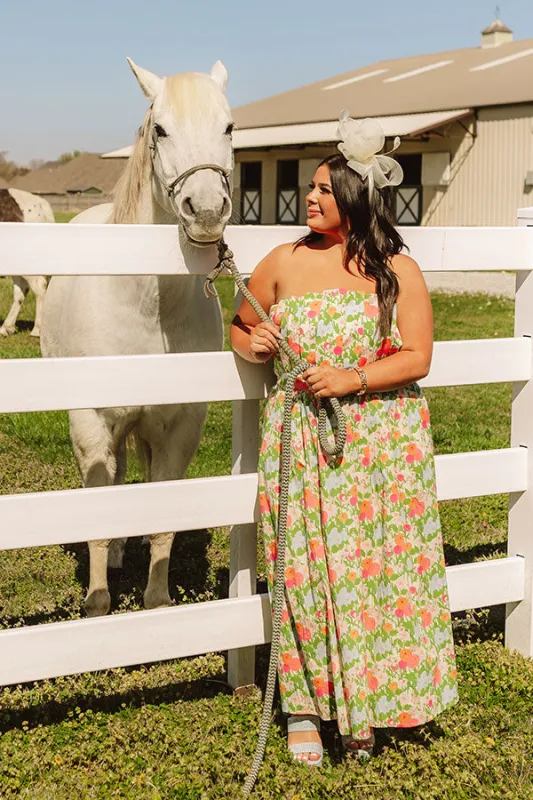 Dreaming Of Dahlias Floral Maxi Dress Curves sold by Impressions