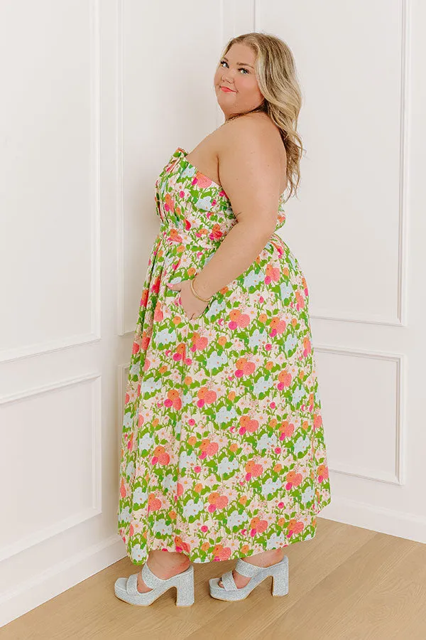 Dreaming Of Dahlias Floral Maxi Dress Curves sold by Impressions product image thumbnail 5