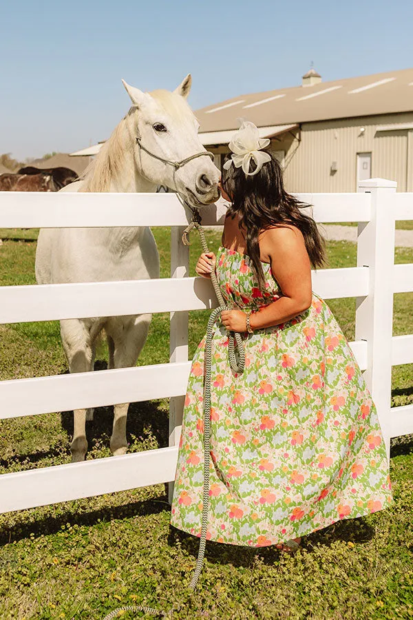 Dreaming Of Dahlias Floral Maxi Dress Curves sold by Impressions product image thumbnail 2