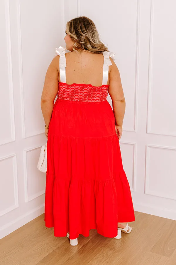 Favorite Love Story Smocked Midi in Red Curves sold by Impressions product image thumbnail 5