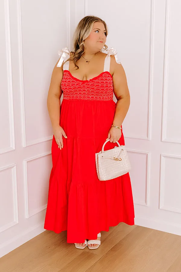 Favorite Love Story Smocked Midi in Red Curves sold by Impressions product image thumbnail 3