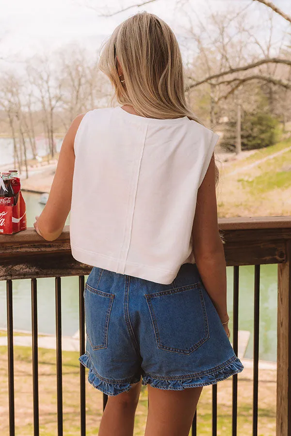 USA Charm Embroidered Crop Tee sold by Impressions product image thumbnail 5