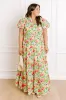 Dahlia Daydream Floral Maxi Dress Curves sold by Impressions