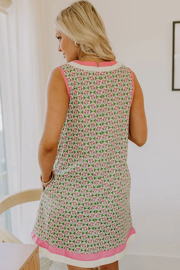 Sunkissed Moment Floral Mini Dress in Olive sold by Impressions product image thumbnail 5