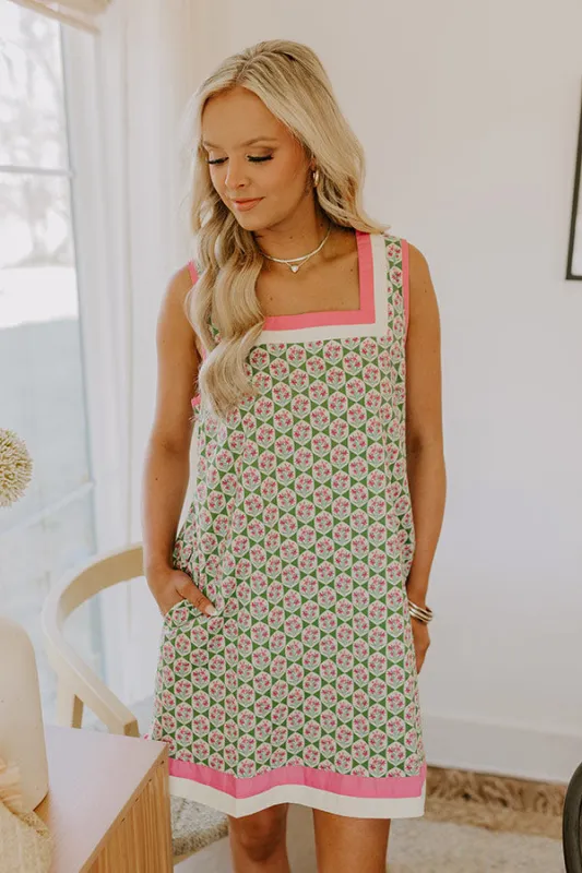 Sunkissed Moment Floral Mini Dress in Olive sold by Impressions