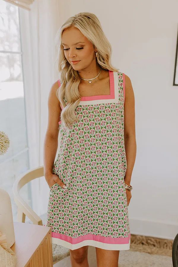 Sunkissed Moment Floral Mini Dress in Olive sold by Impressions