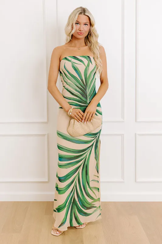 Boho Energy Maxi Dress in Iced Latte sold by Impressions