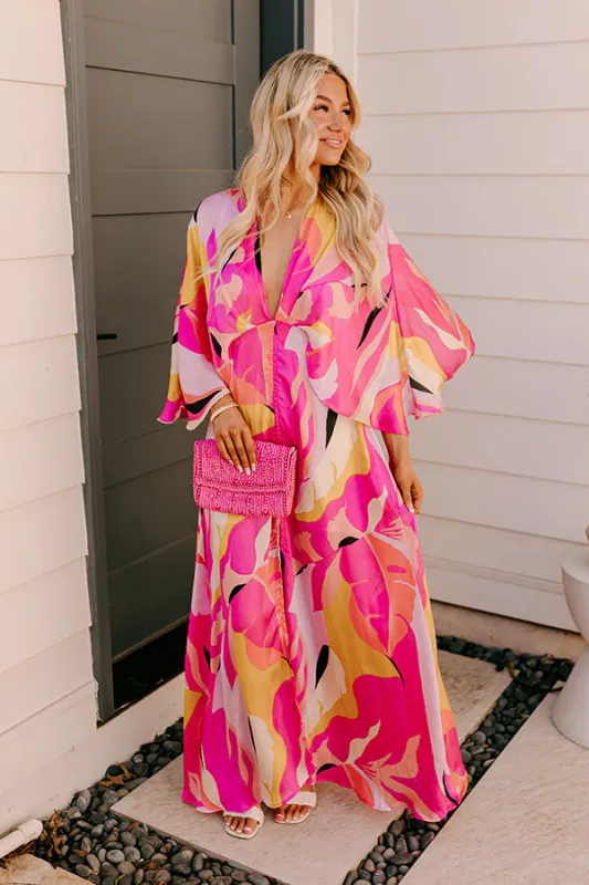 Vacay Moment Maxi Dress in Pink sold by Impressions