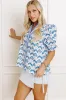 Popular Song Floral Top in Sky Blue sold by Impressions