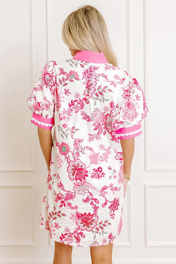 Sunday Chic Floral Mini Dress in Pink sold by Impressions product image thumbnail 4