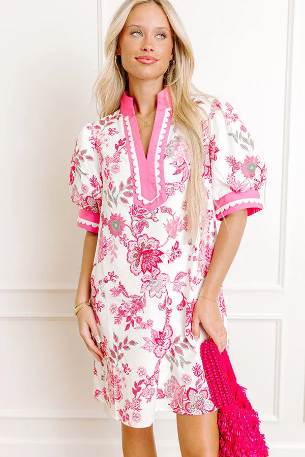 Sunday Chic Floral Mini Dress in Pink sold by Impressions