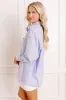 Kind Eyes Oversized Button Up in Lavender sold by Impressions