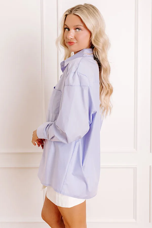 Kind Eyes Oversized Button Up in Lavender sold by Impressions product image thumbnail 3