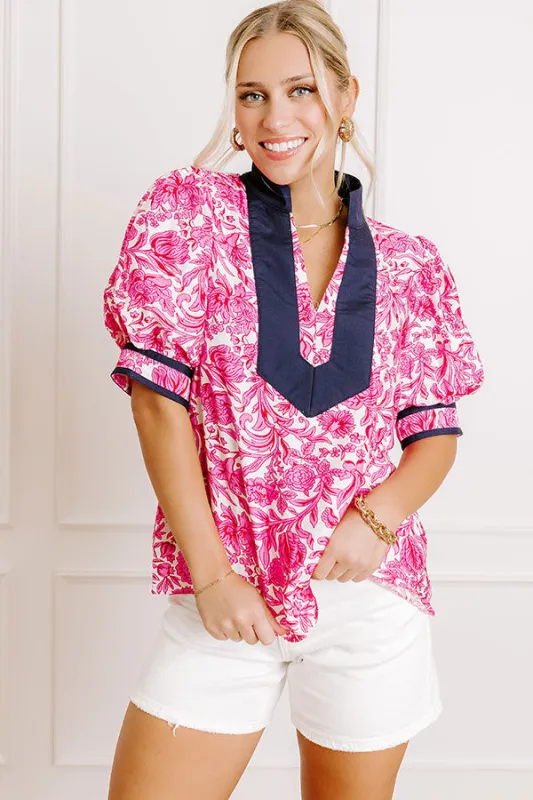 Sonoma Charm Floral Top in Pink sold by Impressions