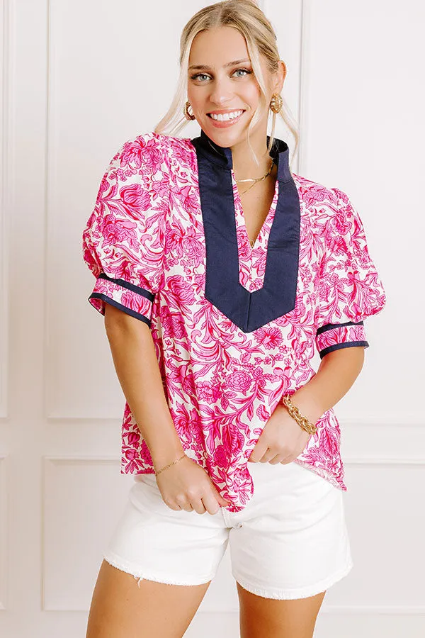 Sonoma Charm Floral Top in Pink sold by Impressions