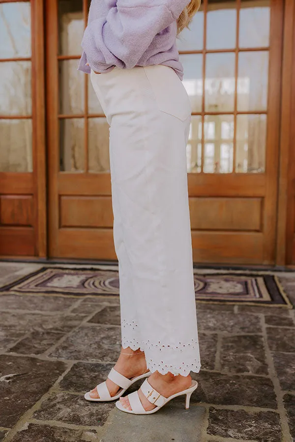 The Georgia High Waist Eyelet Pants in Ivory sold by Impressions product image thumbnail 4