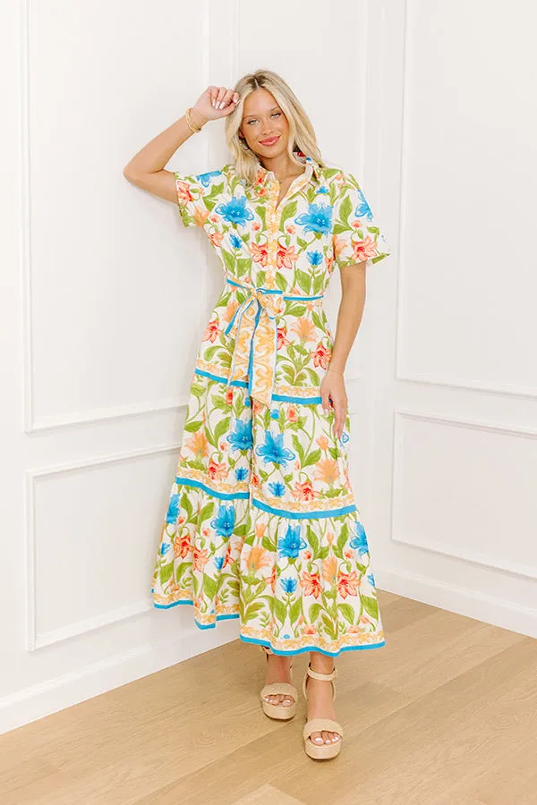 Blossom Avenue Button Down Midi Dress sold by Impressions