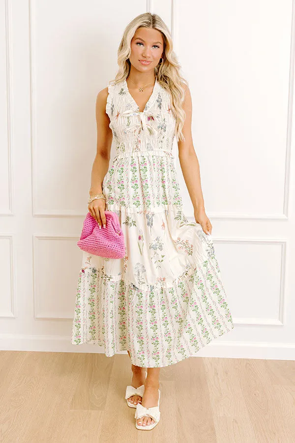 Wildflower Meadows Smocked Midi Dress sold by Impressions