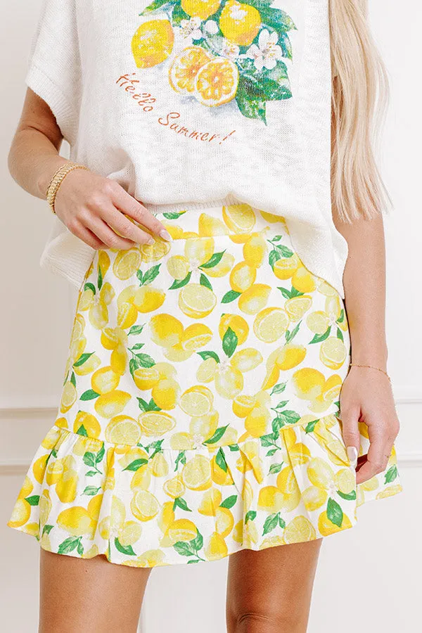 Love And Limoncello High Waist Linen-Blend Mini Skirt sold by Impressions product image thumbnail 4