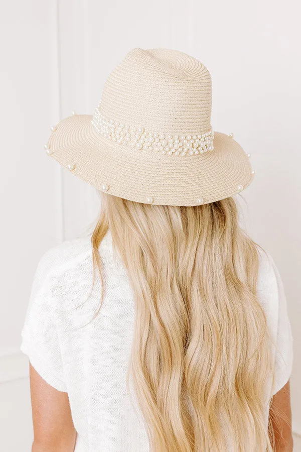 Charming Glance Pearl Embellished Raffia Woven Fedora sold by Impressions product image thumbnail 3