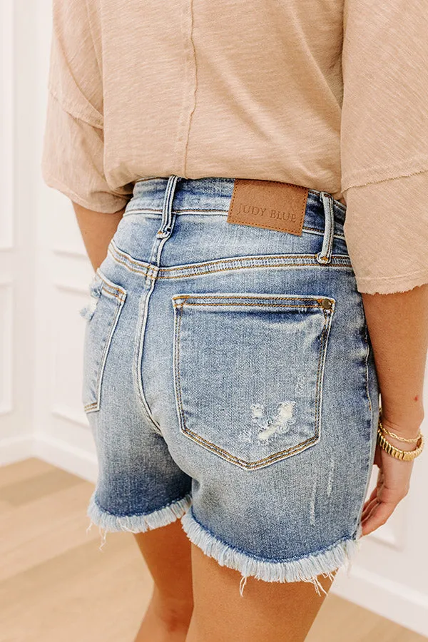 JUDY BLUE Iris High Waist Frayed Shorts sold by Impressions product image thumbnail 4