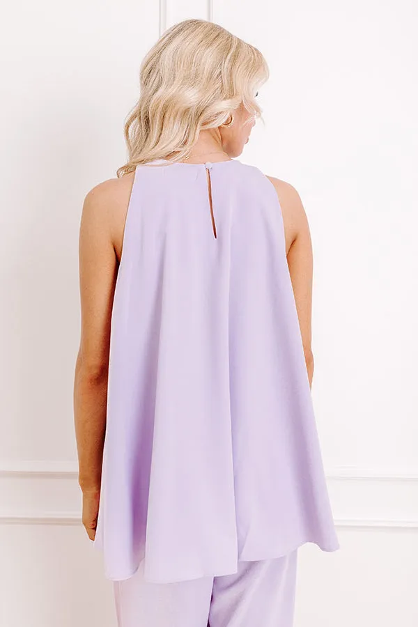 Courtyard Charm High-Low Top in Lavender sold by Impressions product image thumbnail 3