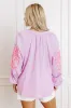 Gardenia Charm Floral Embroidered Top in Dusty Purple sold by Impressions