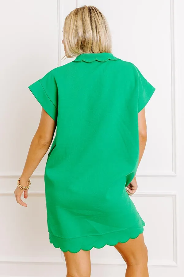 Patio Brunch Mini Dress in Kelly Green sold by Impressions product image thumbnail 4