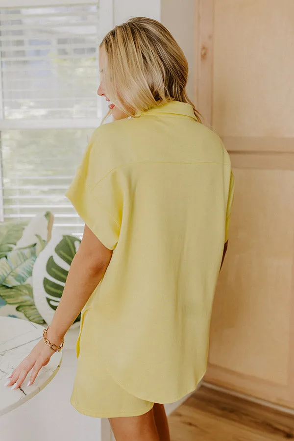 Carefree Charm Button Down Romper In Yellow sold by Impressions product image thumbnail 3