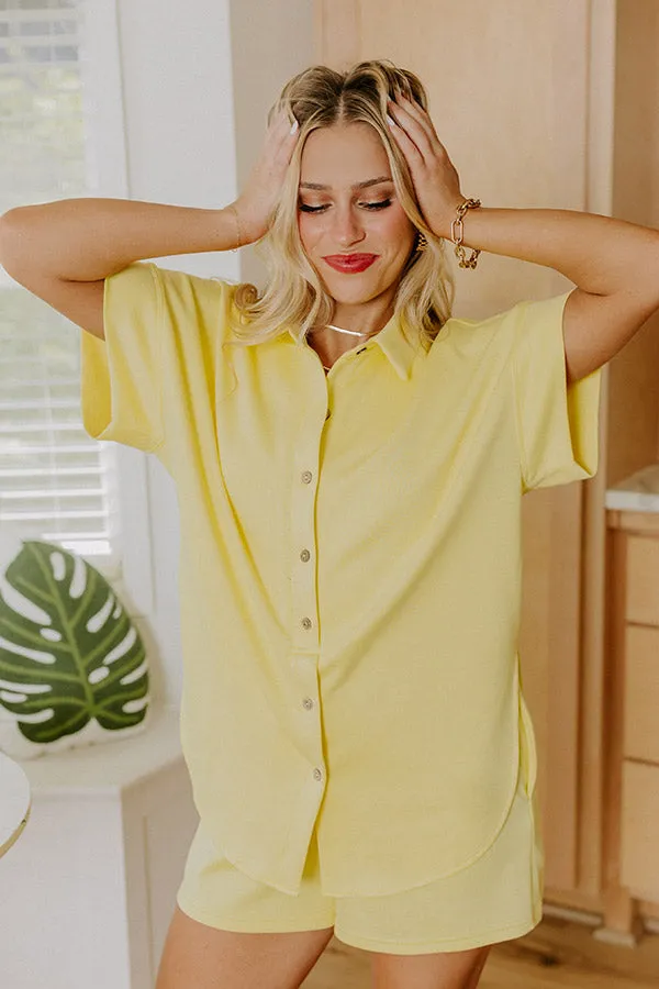 Carefree Charm Button Down Romper In Yellow sold by Impressions product image thumbnail 4