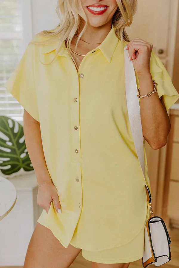 Carefree Charm Button Down Romper In Yellow sold by Impressions product image thumbnail 2