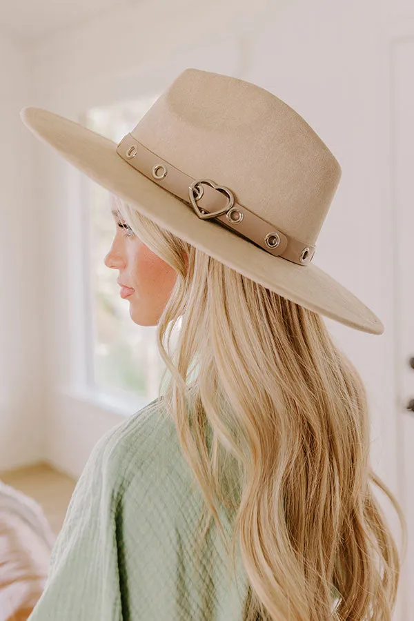 Uptown Charm Faux Suede Fedora in Beige sold by Impressions