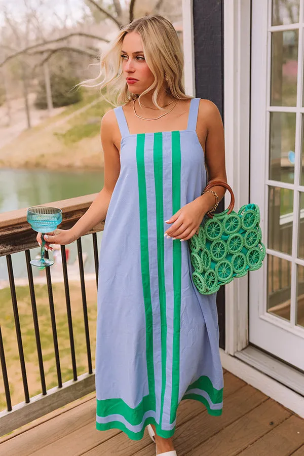 Beachside Bliss Linen-Blend Midi Dress in Sky Blue sold by Impressions