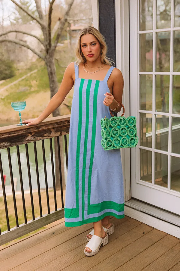 Beachside Bliss Linen-Blend Midi Dress in Sky Blue sold by Impressions product image thumbnail 2