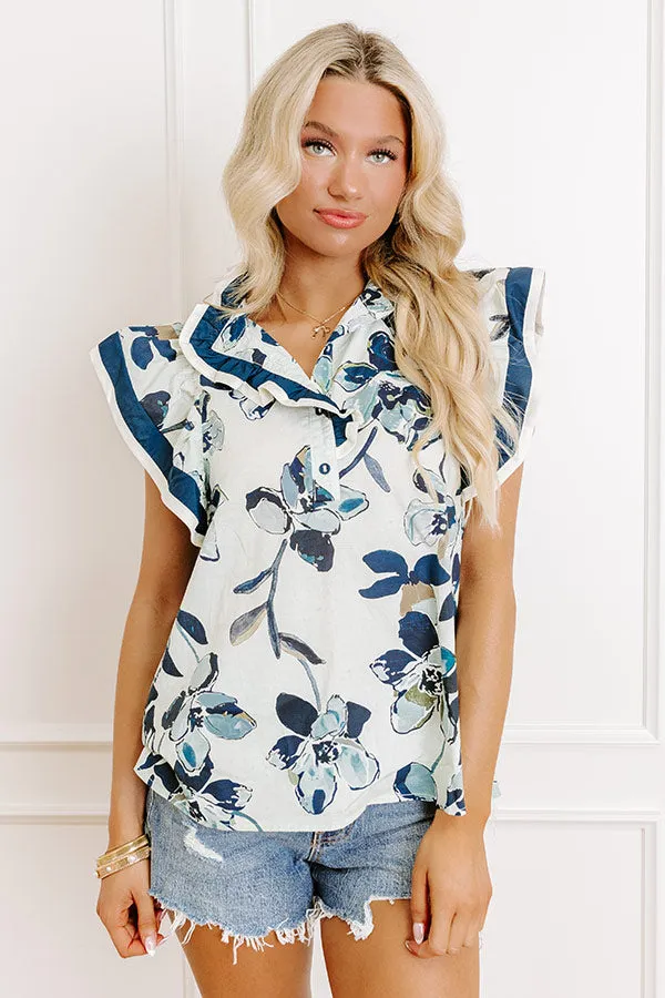 Tea And Chit Chat Floral Top sold by Impressions