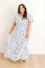 Polished Perfection Floral Maxi Dress in Royal Blue Curves sold by Impressions