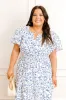 Polished Perfection Floral Maxi Dress in Royal Blue Curves sold by Impressions