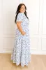 Polished Perfection Floral Maxi Dress in Royal Blue Curves sold by Impressions