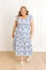 Garden Villa Floral Smocked Midi Dress Curves sold by Impressions