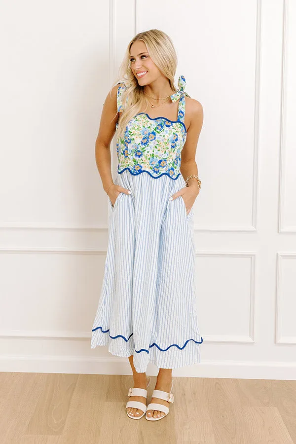 French Countryside Stripe Midi Dress sold by Impressions product image thumbnail 3