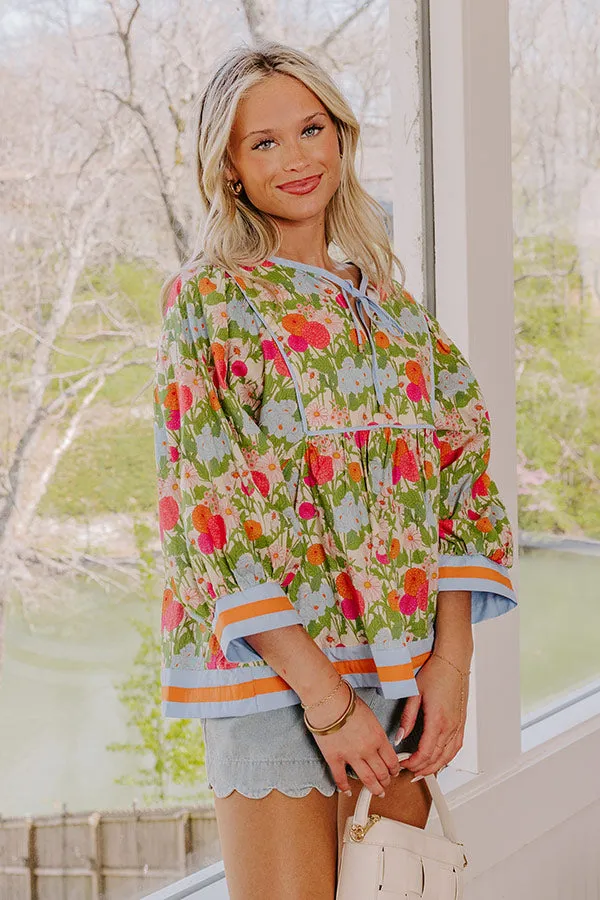 Dahlia Daydream Floral Top sold by Impressions