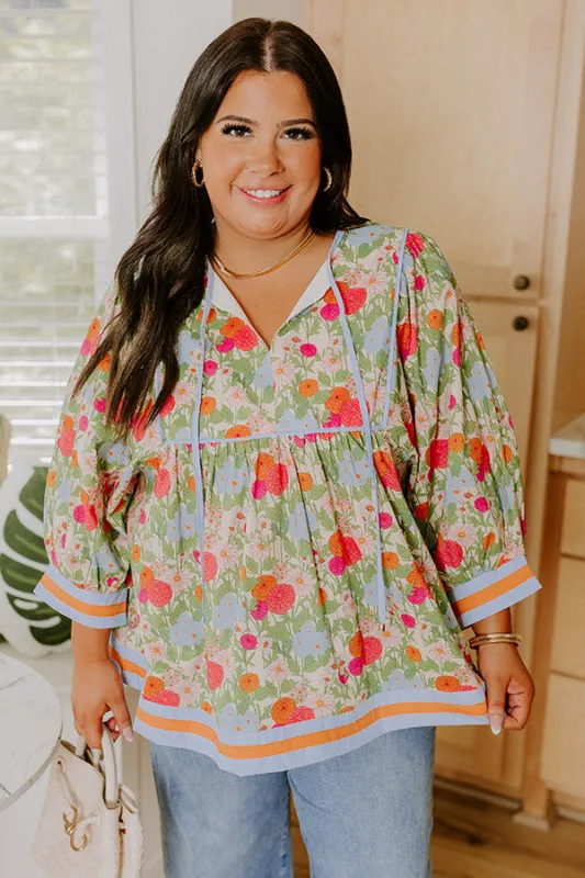 Dahlia Daydream Floral Top Curves sold by Impressions