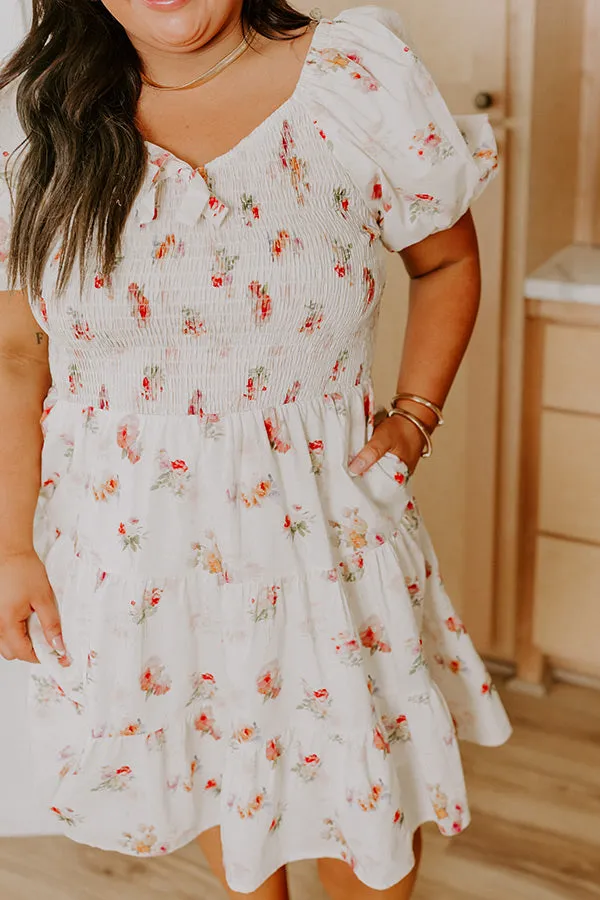 French Villa Floral Smocked Mini Dress Curves sold by Impressions product image thumbnail 3