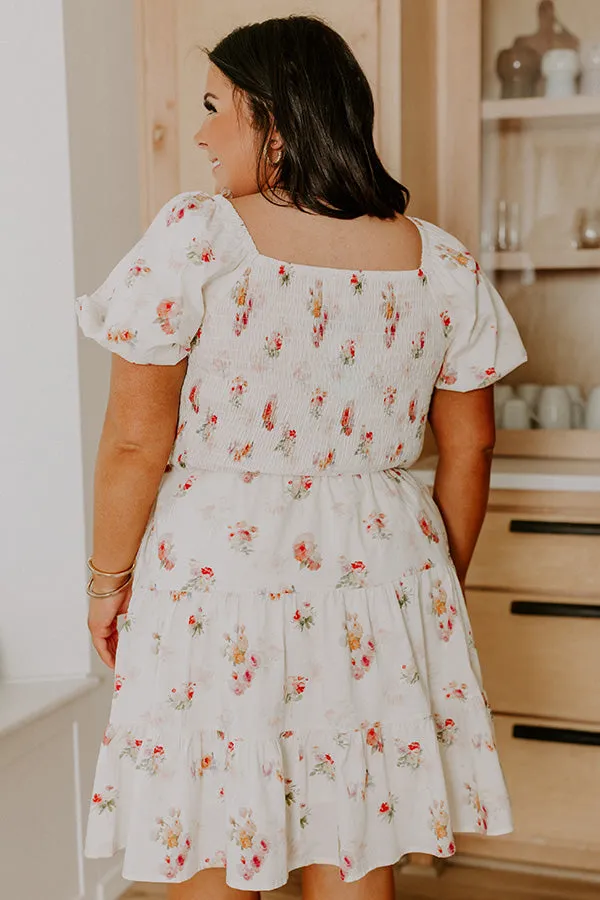 French Villa Floral Smocked Mini Dress Curves sold by Impressions product image thumbnail 5